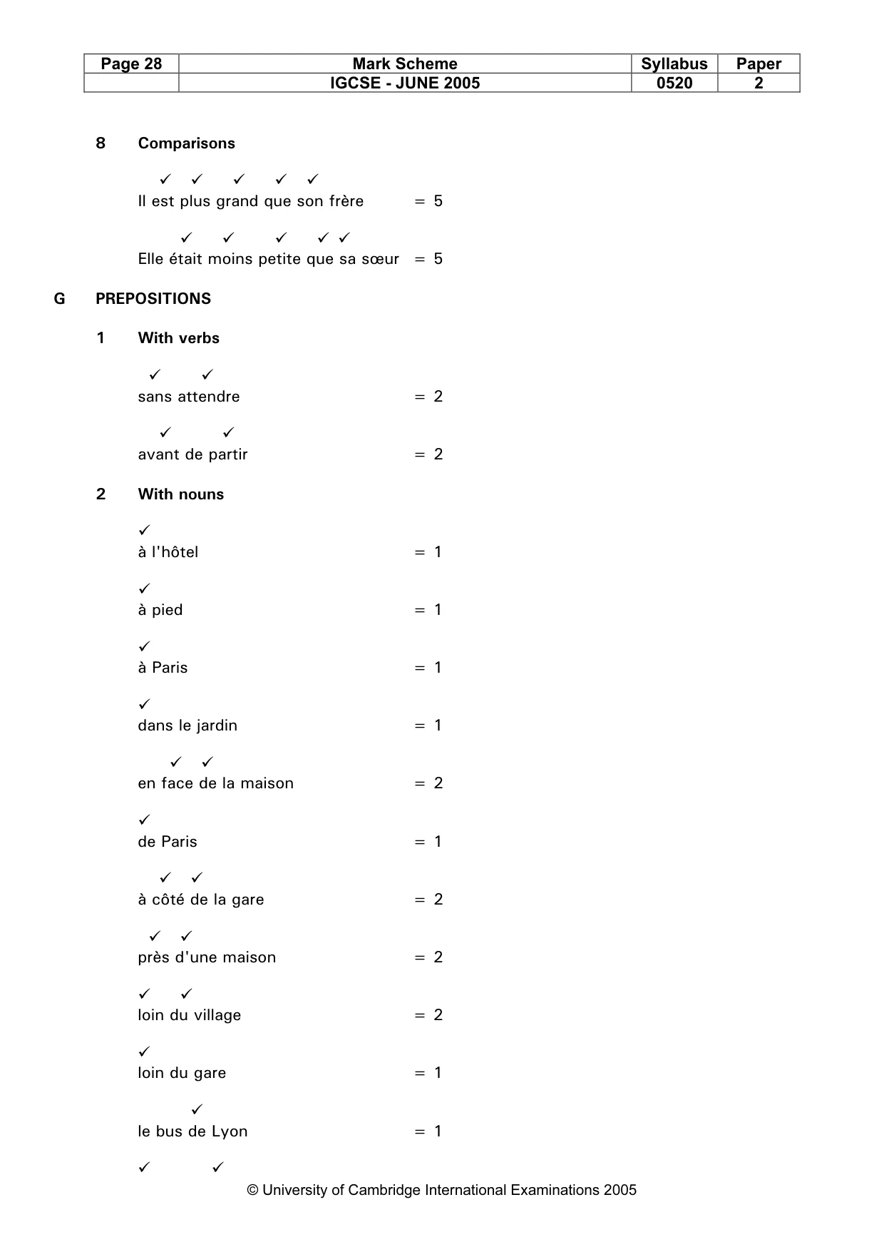 Mark scheme, page 30 of 45