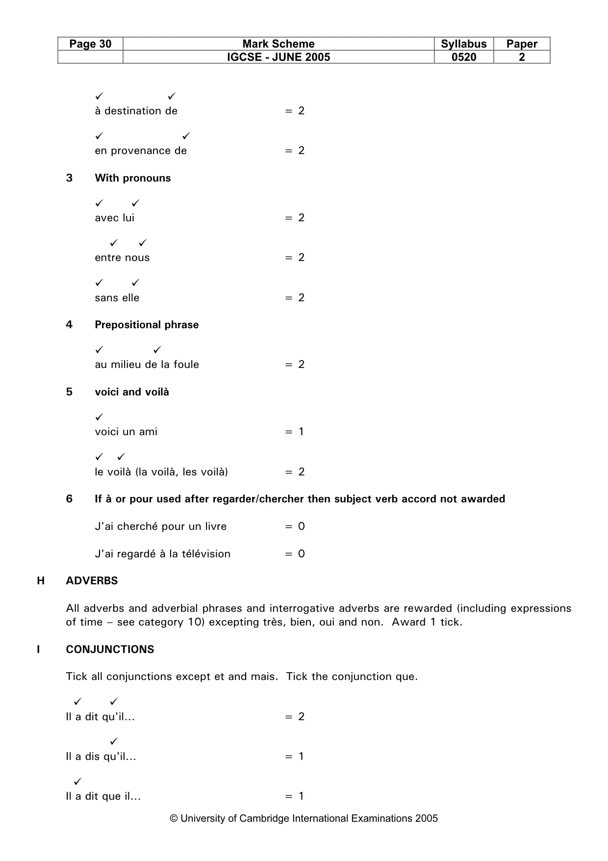 Mark scheme, page 32 of 45
