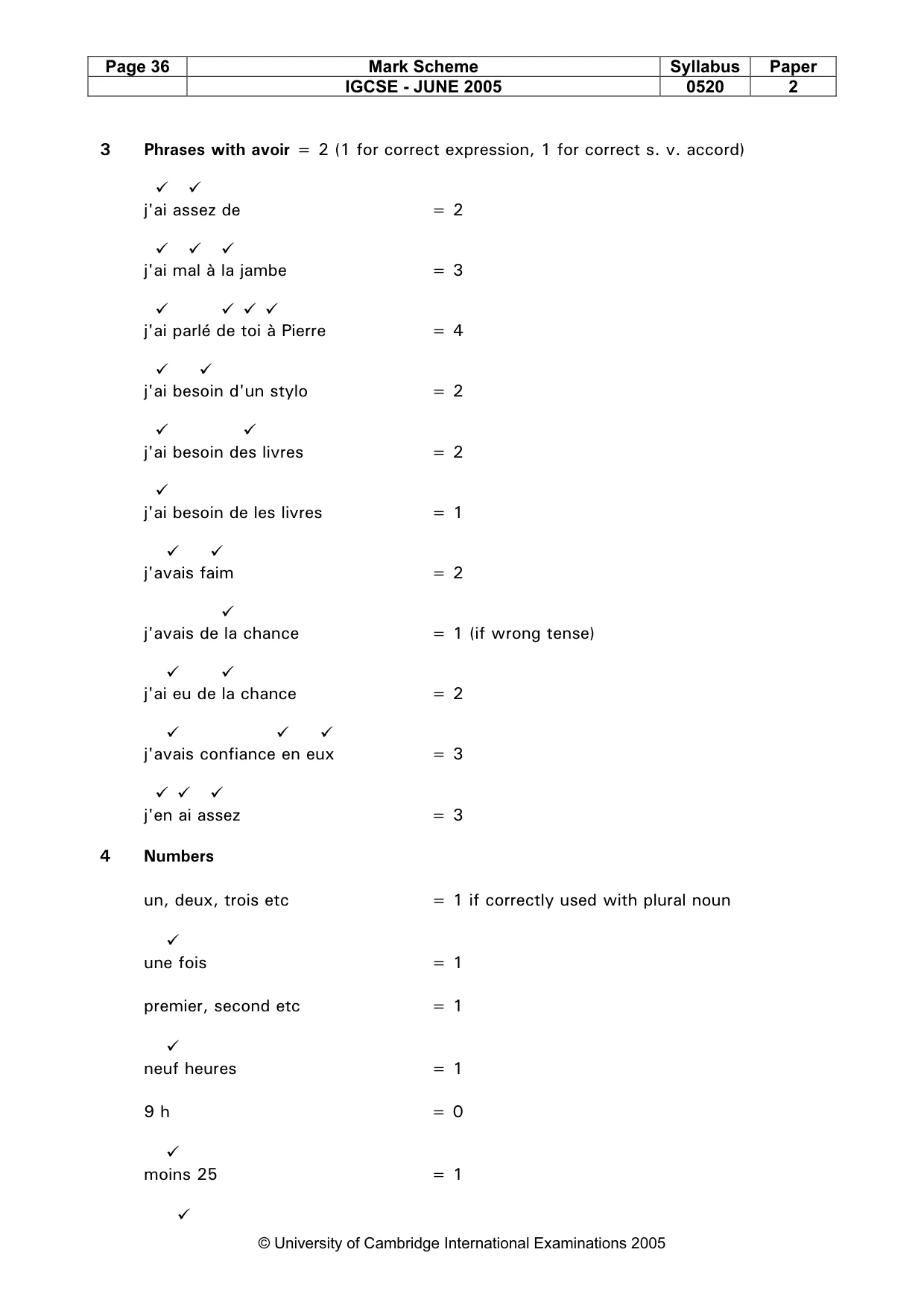 Mark scheme, page 38 of 45