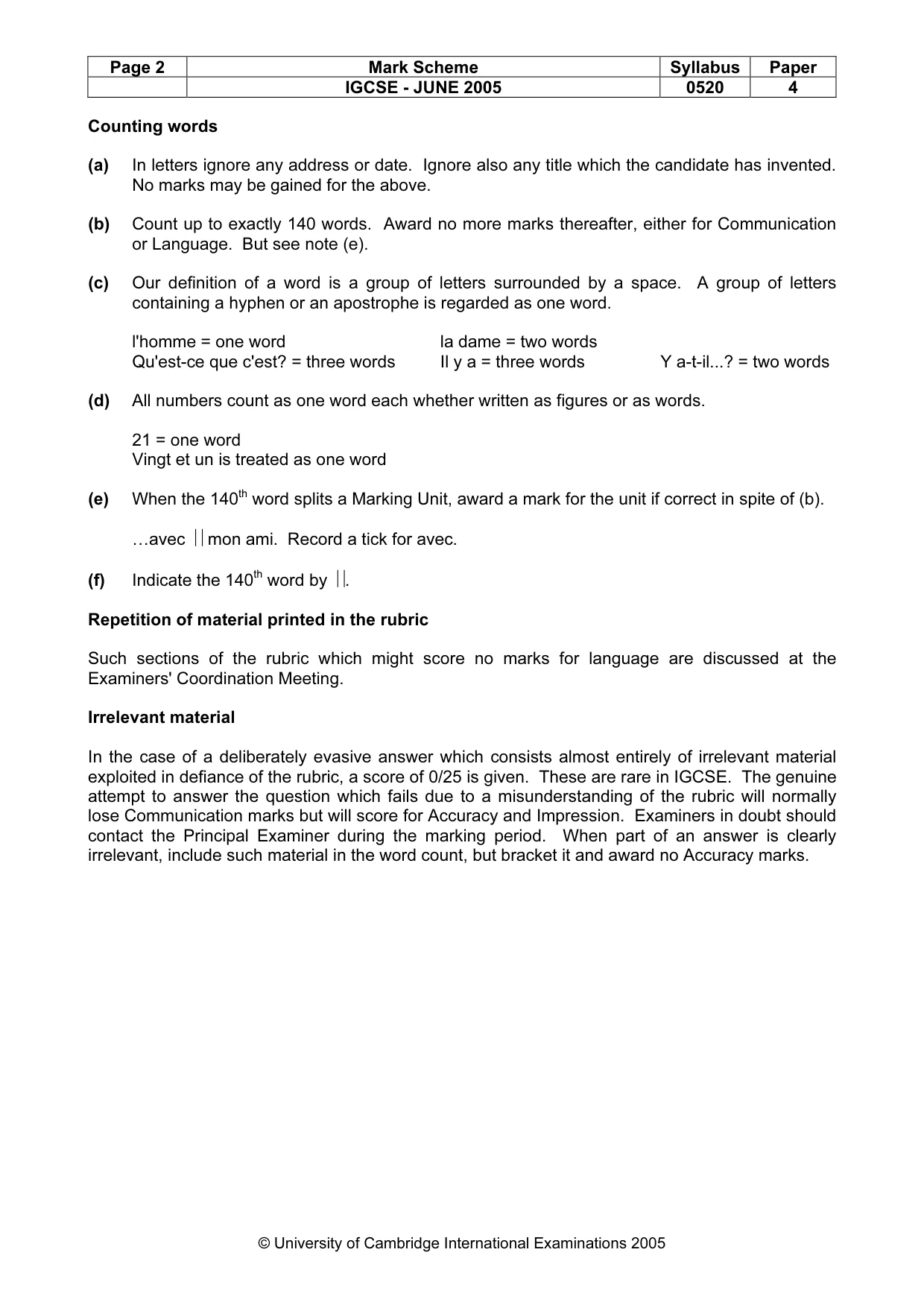 Mark scheme, page 4 of 17