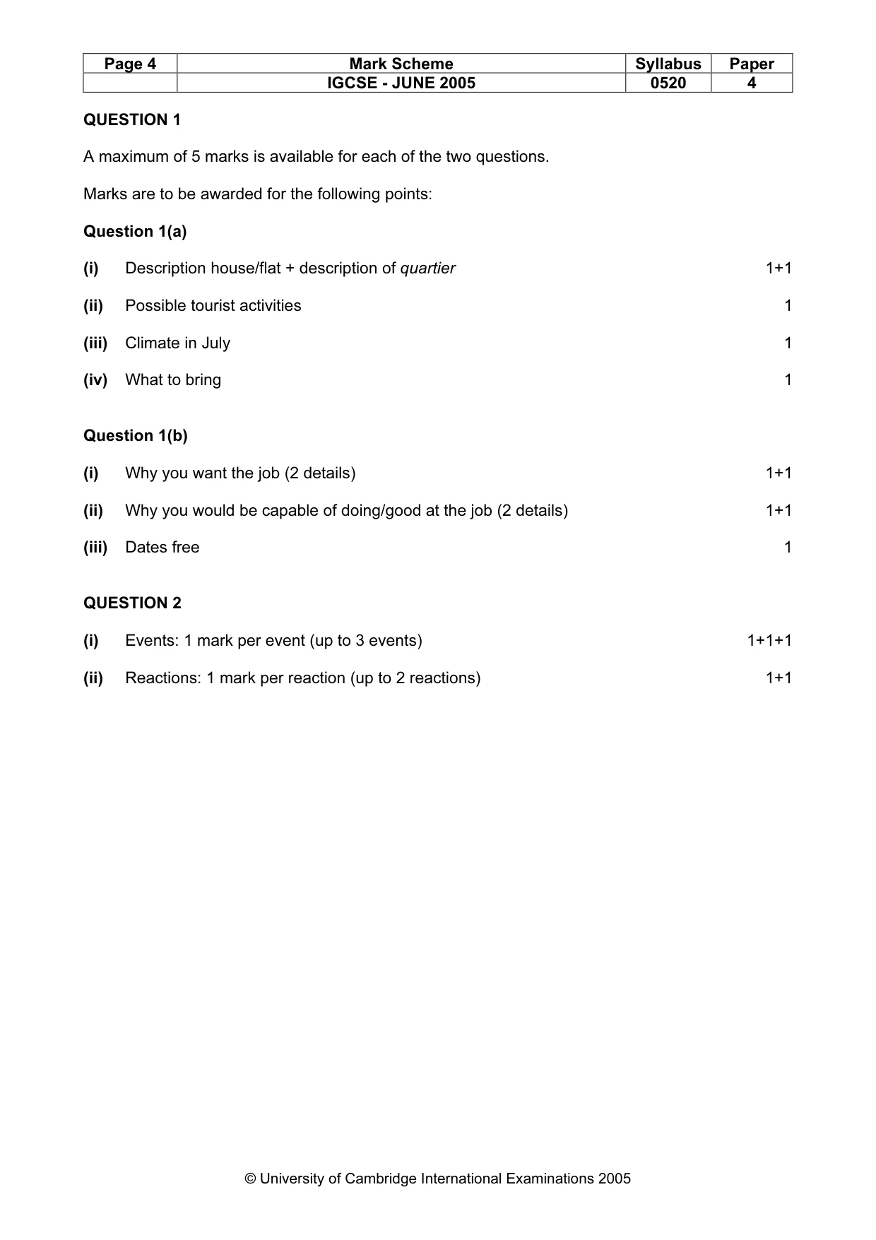 Mark scheme, page 6 of 17