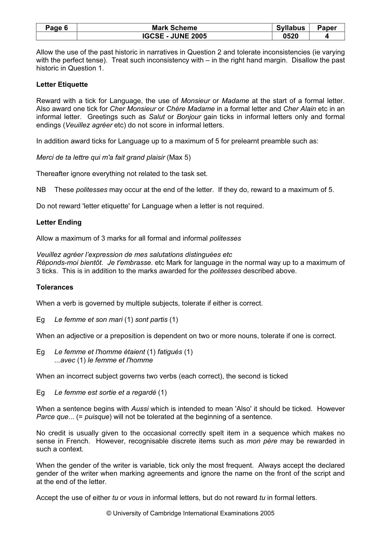 Mark scheme, page 8 of 17
