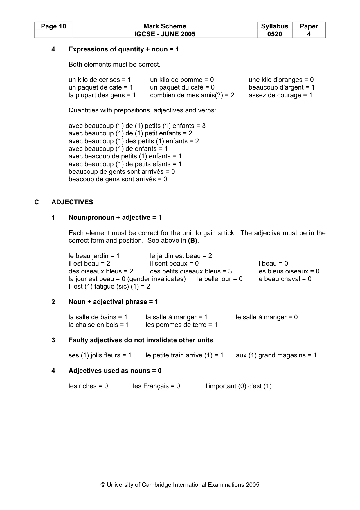 Mark scheme, page 12 of 17