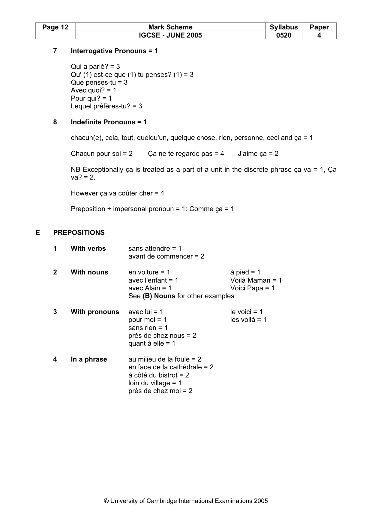 Mark scheme, page 14 of 17
