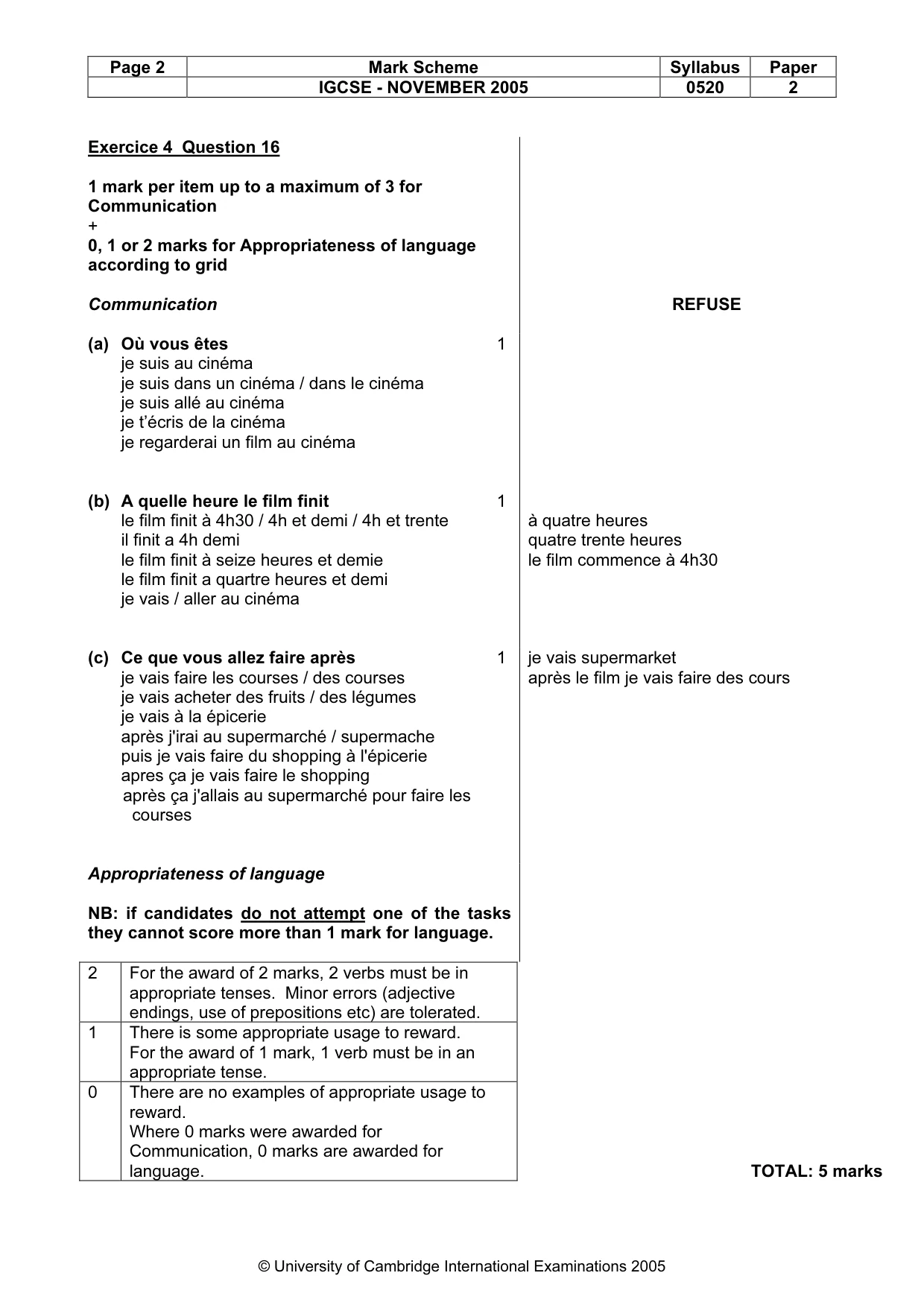 Mark scheme, page 3 of 30