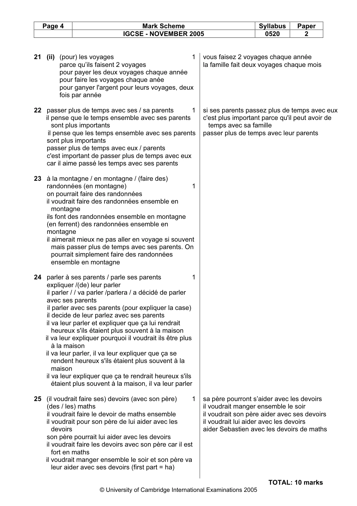 Mark scheme, page 5 of 30