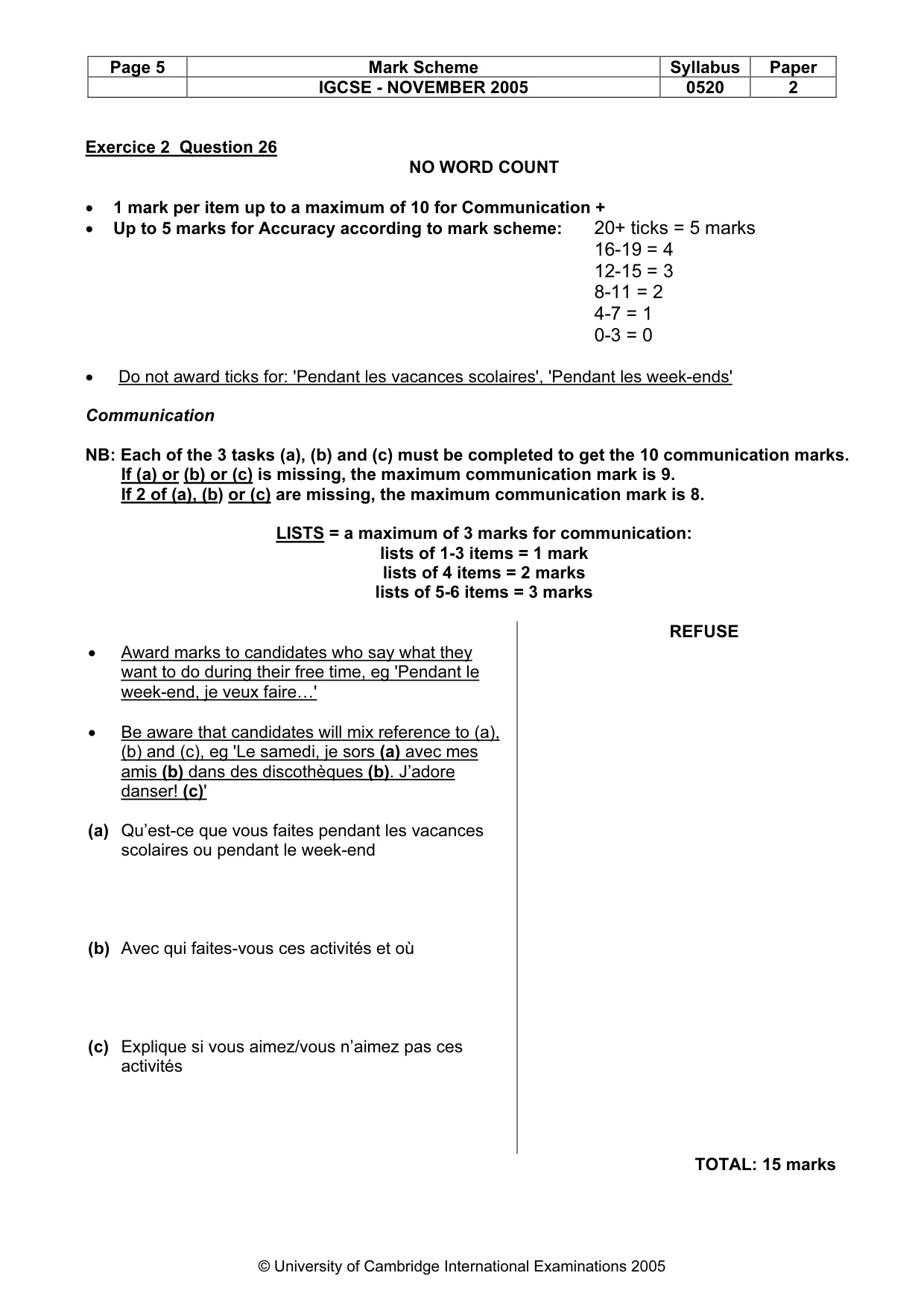 Mark scheme, page 6 of 30