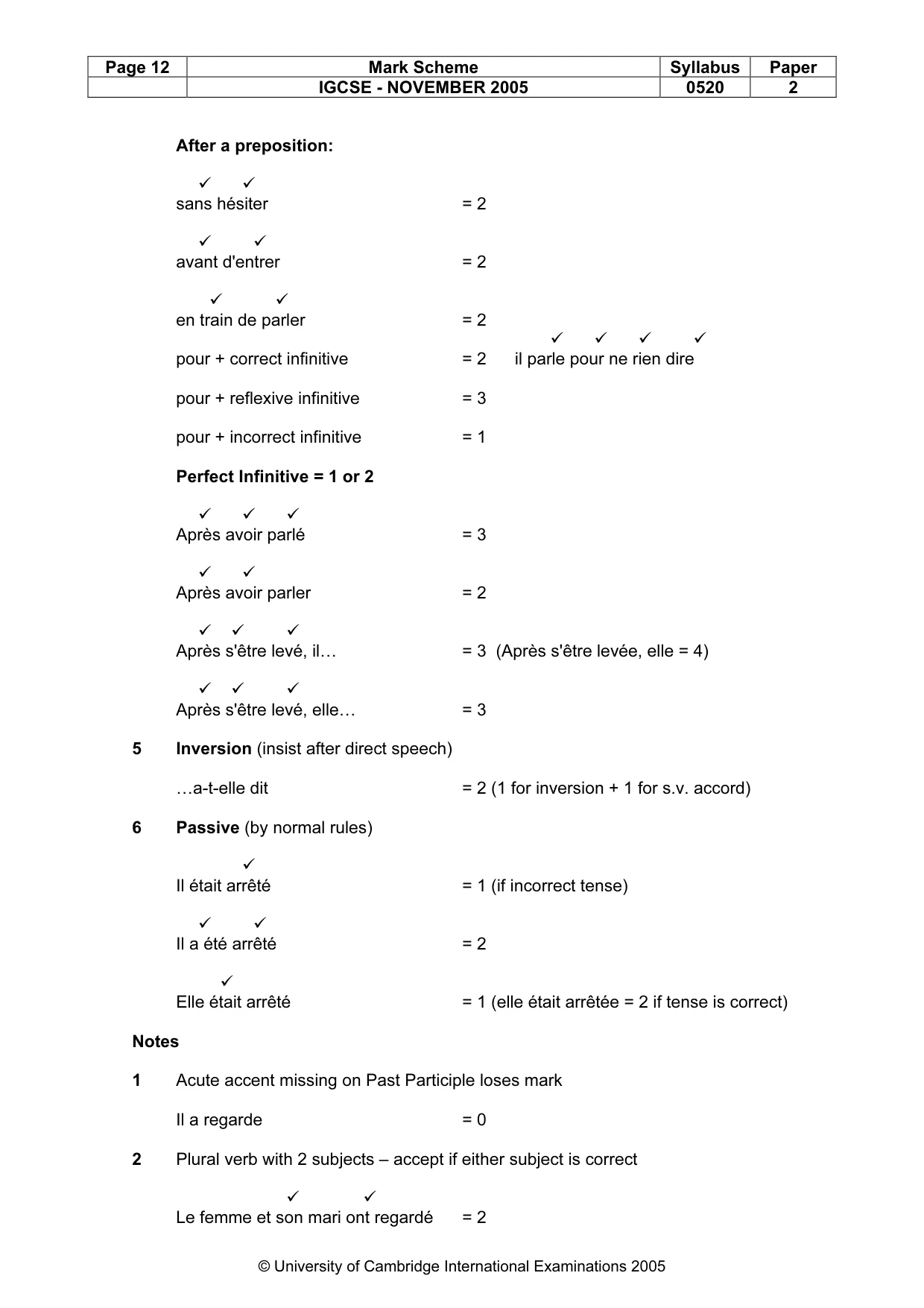 Mark scheme, page 13 of 30