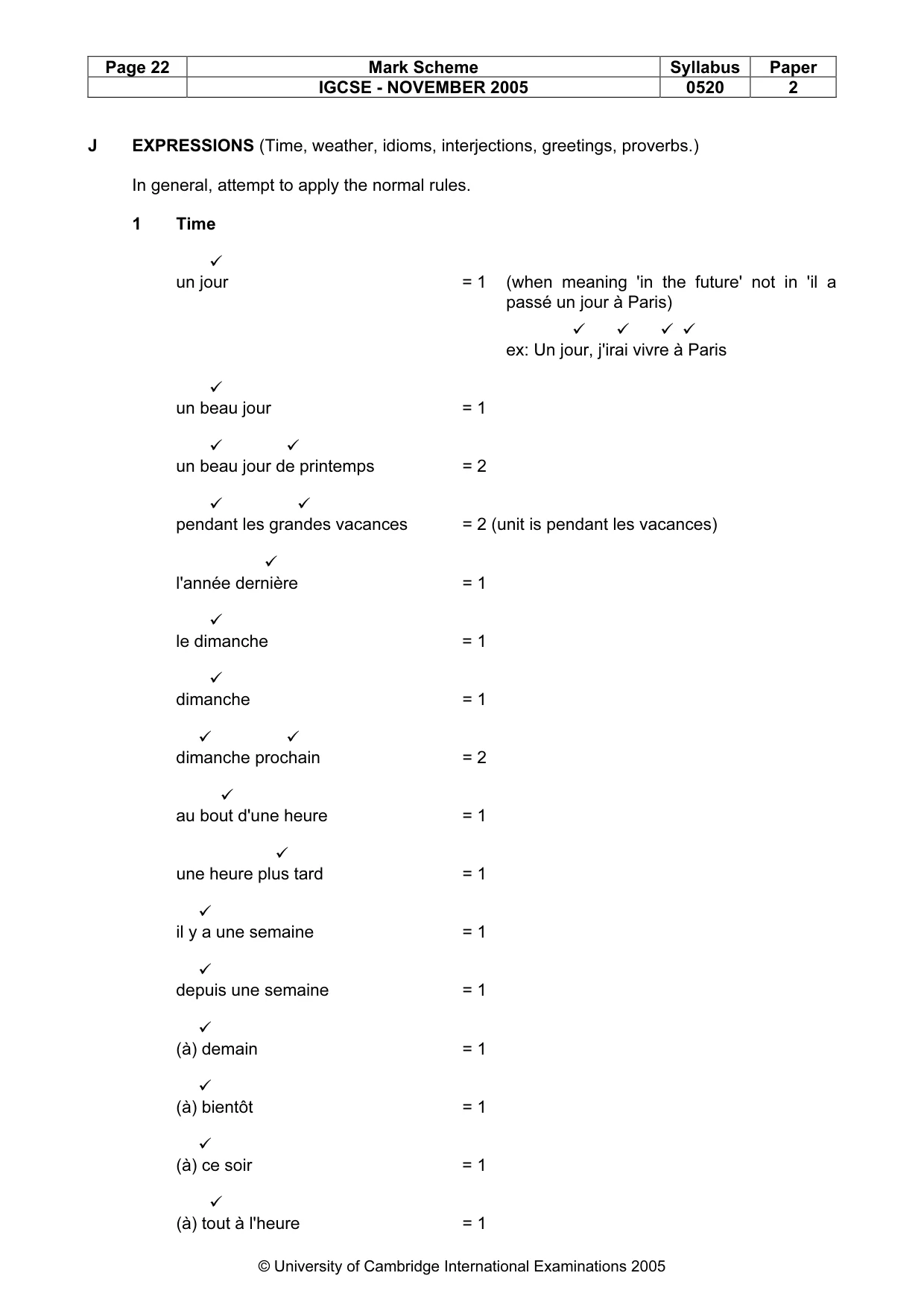 Mark scheme, page 23 of 30
