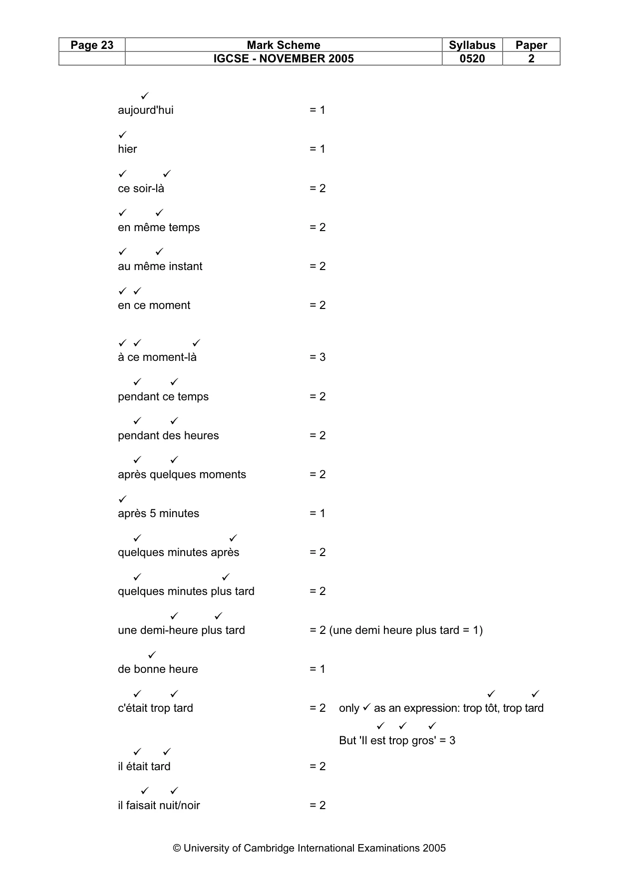Mark scheme, page 24 of 30