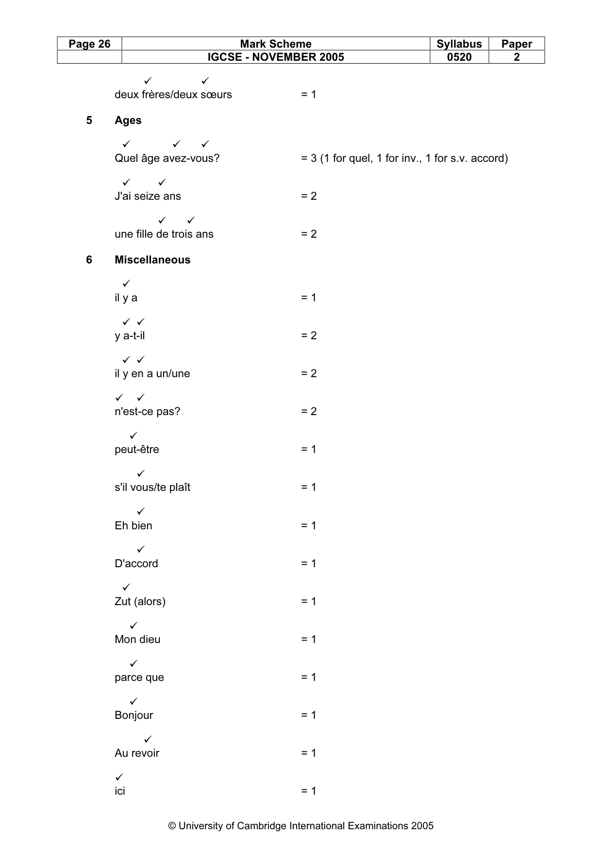 Mark scheme, page 27 of 30