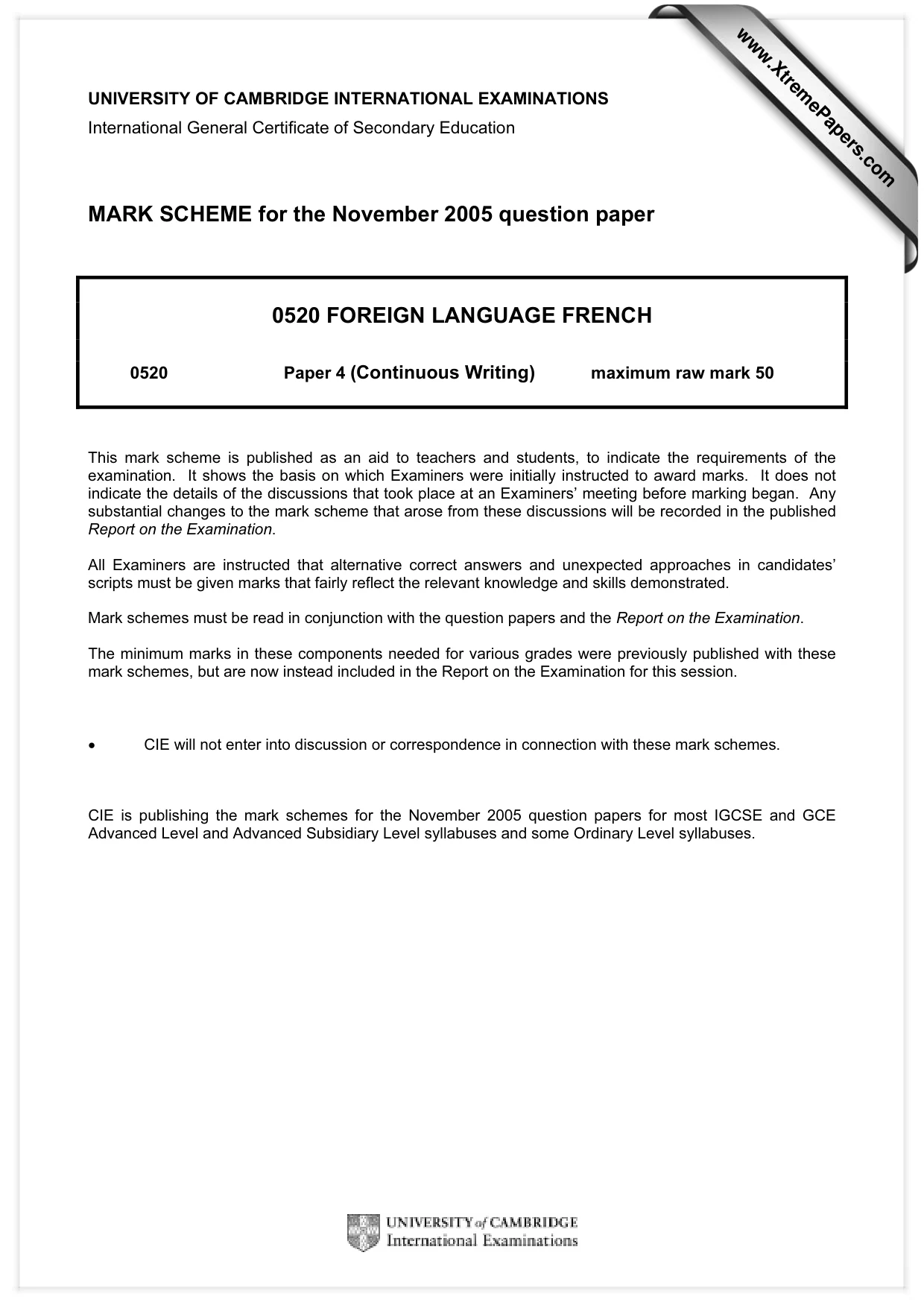 Mark scheme, page 1 of 16