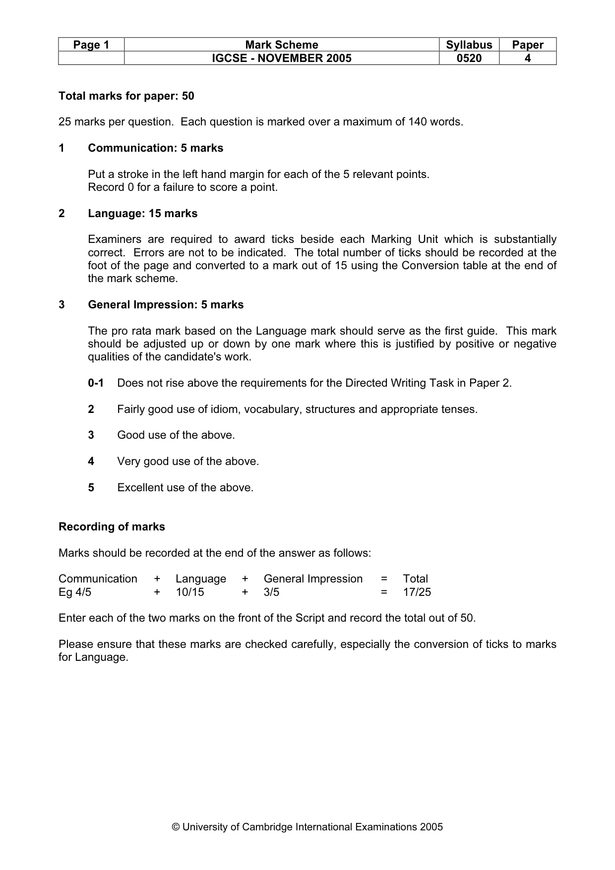 Mark scheme, page 2 of 16