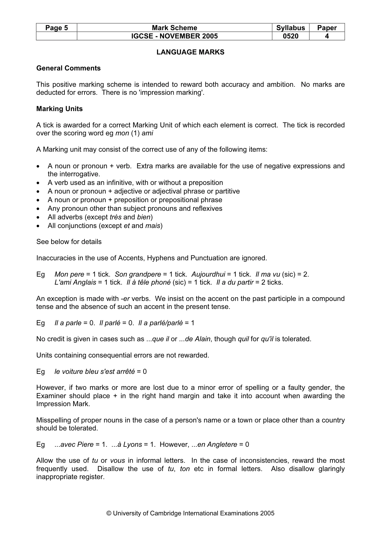 Mark scheme, page 6 of 16