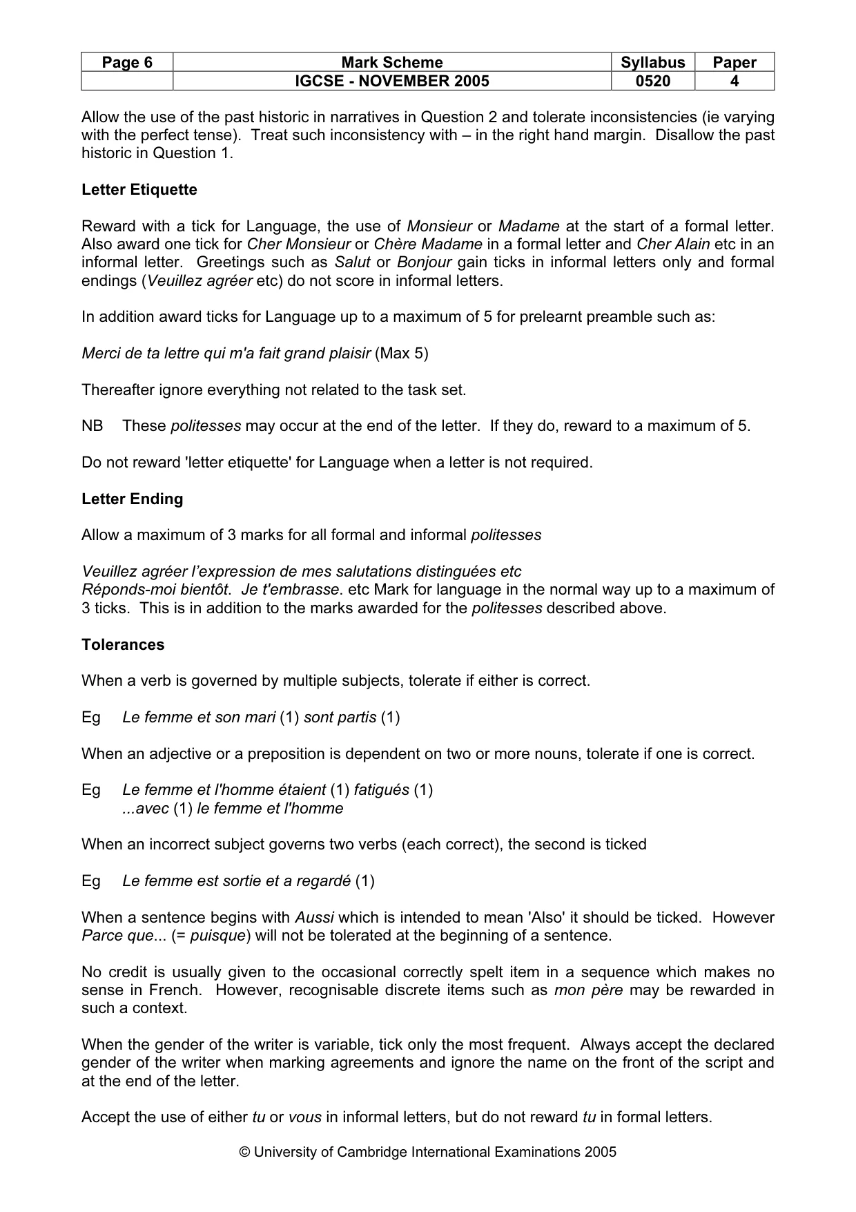 Mark scheme, page 7 of 16