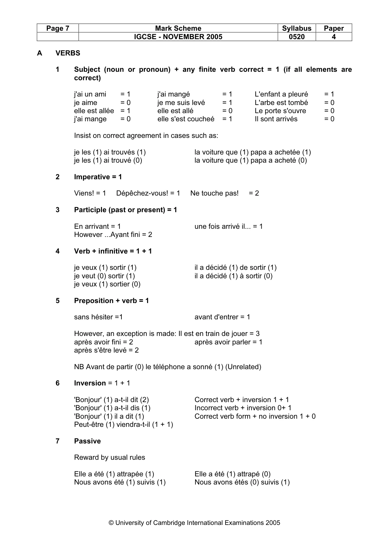 Mark scheme, page 8 of 16
