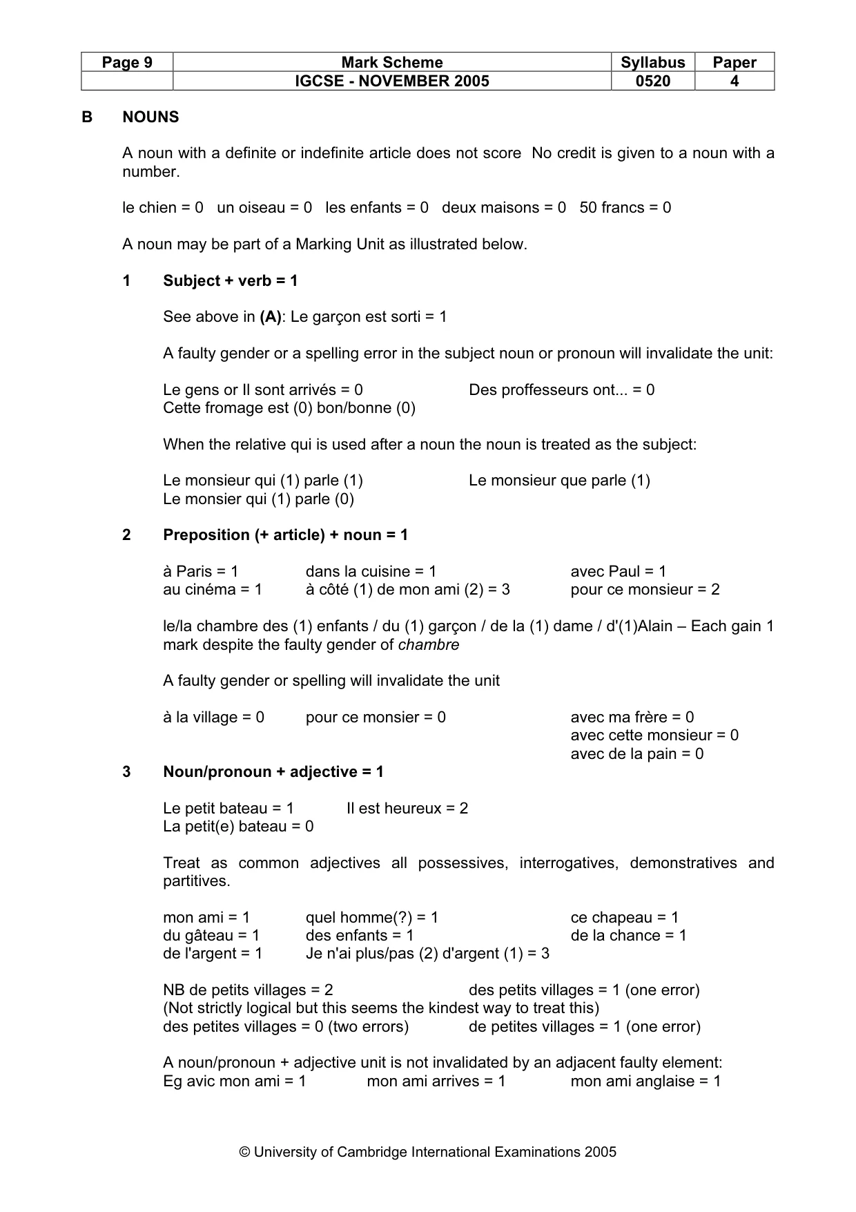 Mark scheme, page 10 of 16