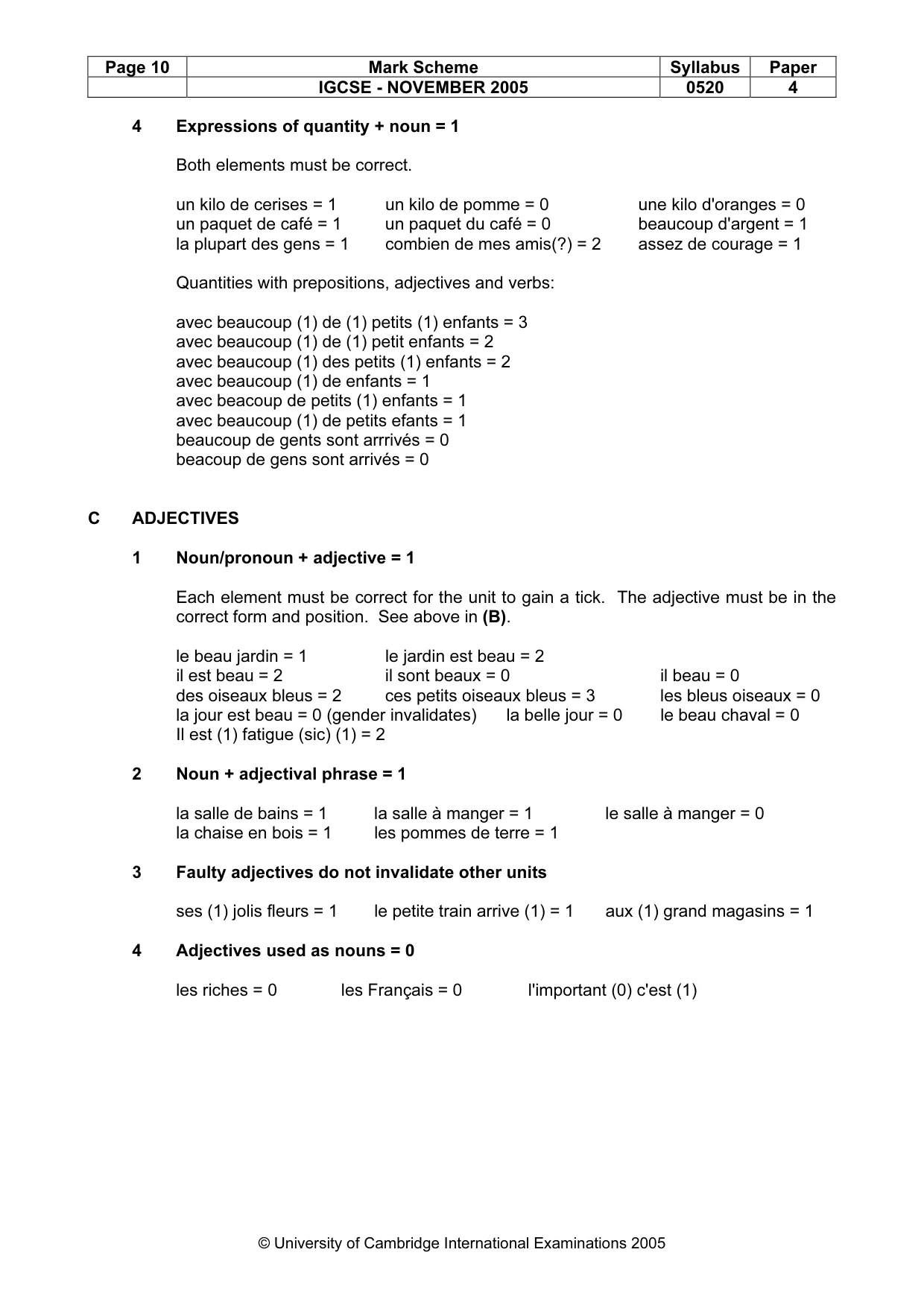 Mark scheme, page 11 of 16