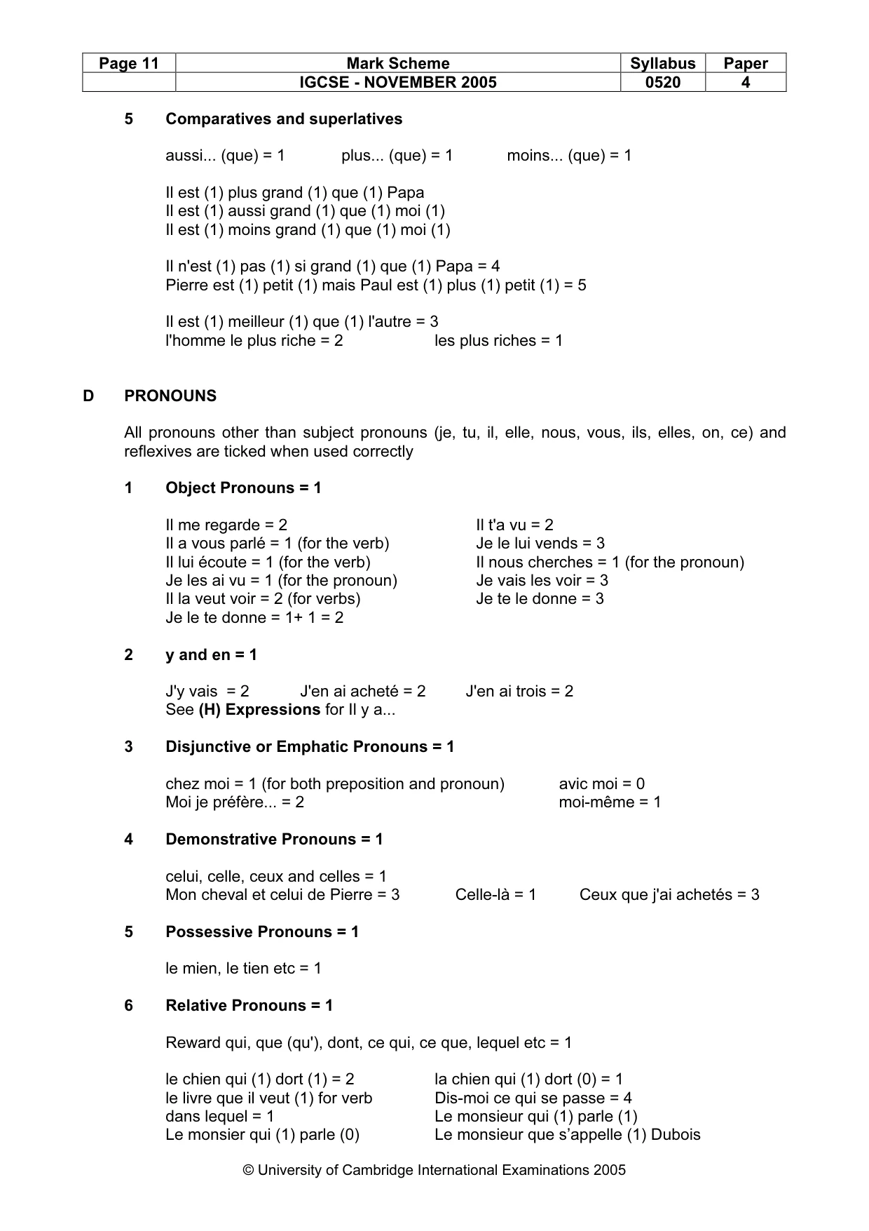 Mark scheme, page 12 of 16