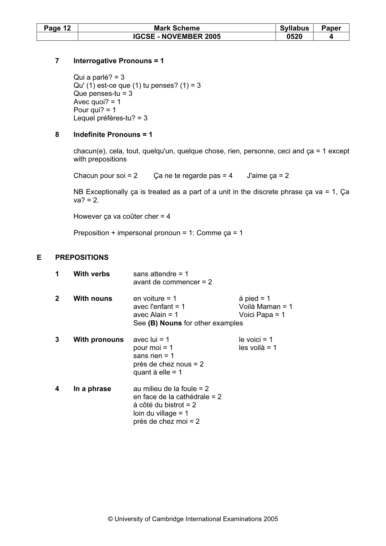 Mark scheme, page 13 of 16