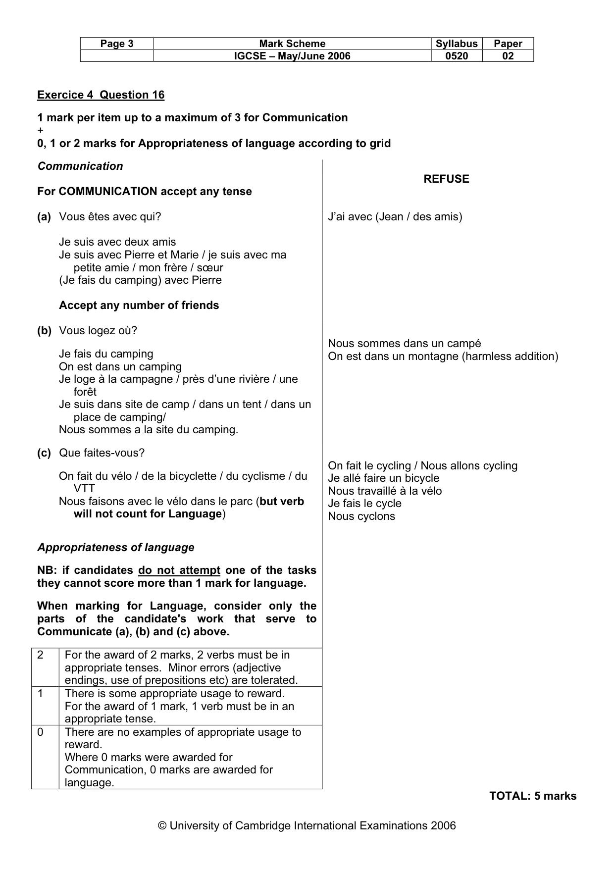 Mark scheme, page 3 of 30
