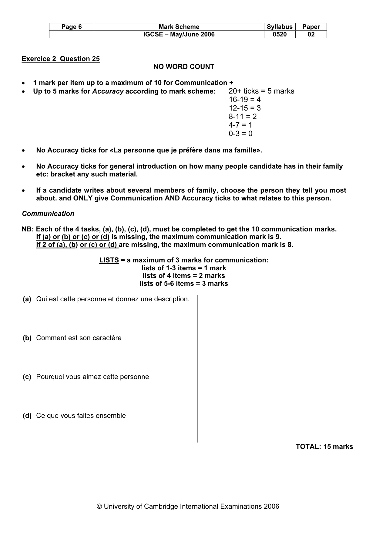 Mark scheme, page 6 of 30