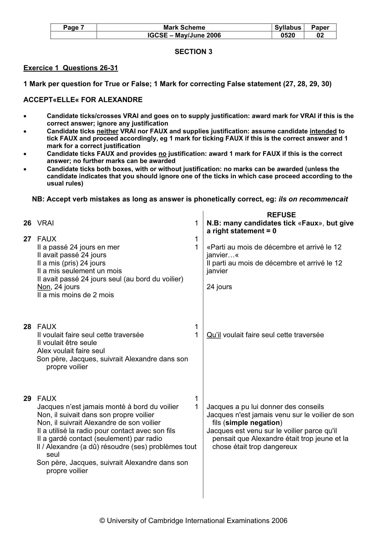 Mark scheme, page 7 of 30