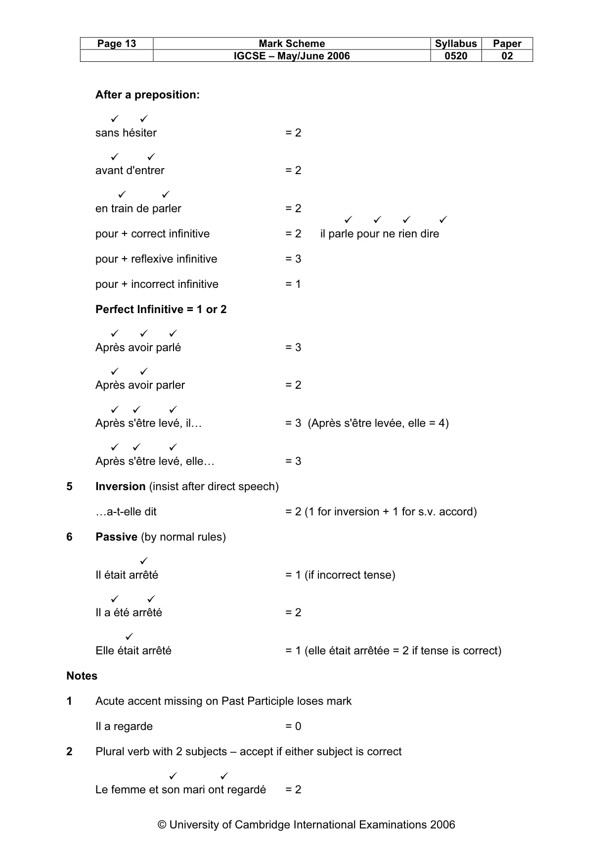Mark scheme, page 13 of 30