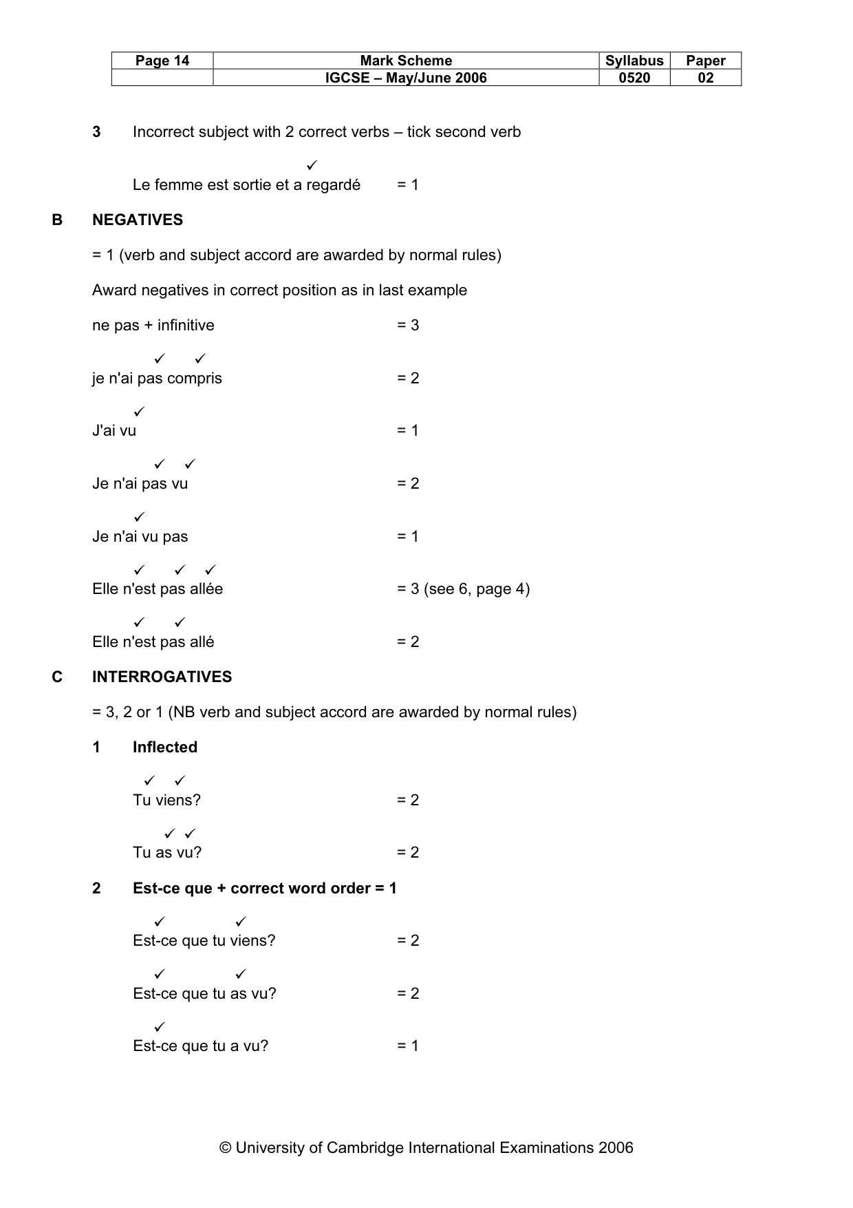 Mark scheme, page 14 of 30