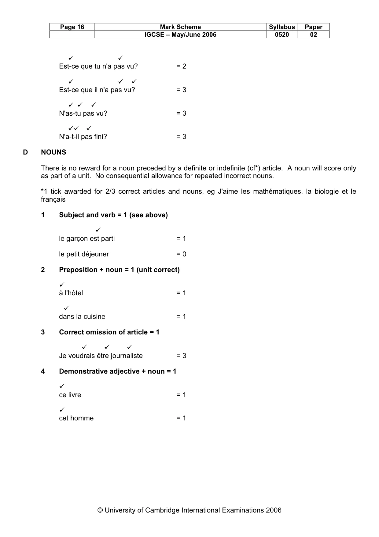 Mark scheme, page 16 of 30