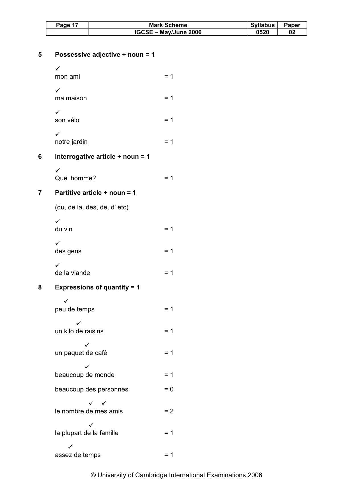 Mark scheme, page 17 of 30