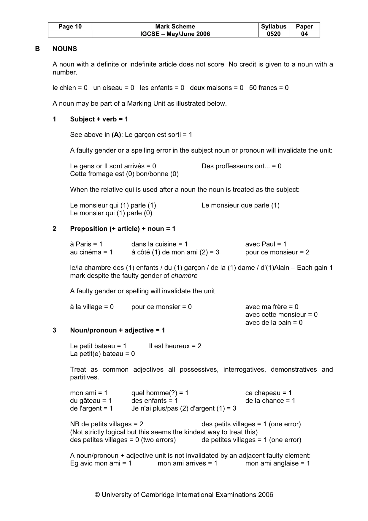 Mark scheme, page 10 of 16