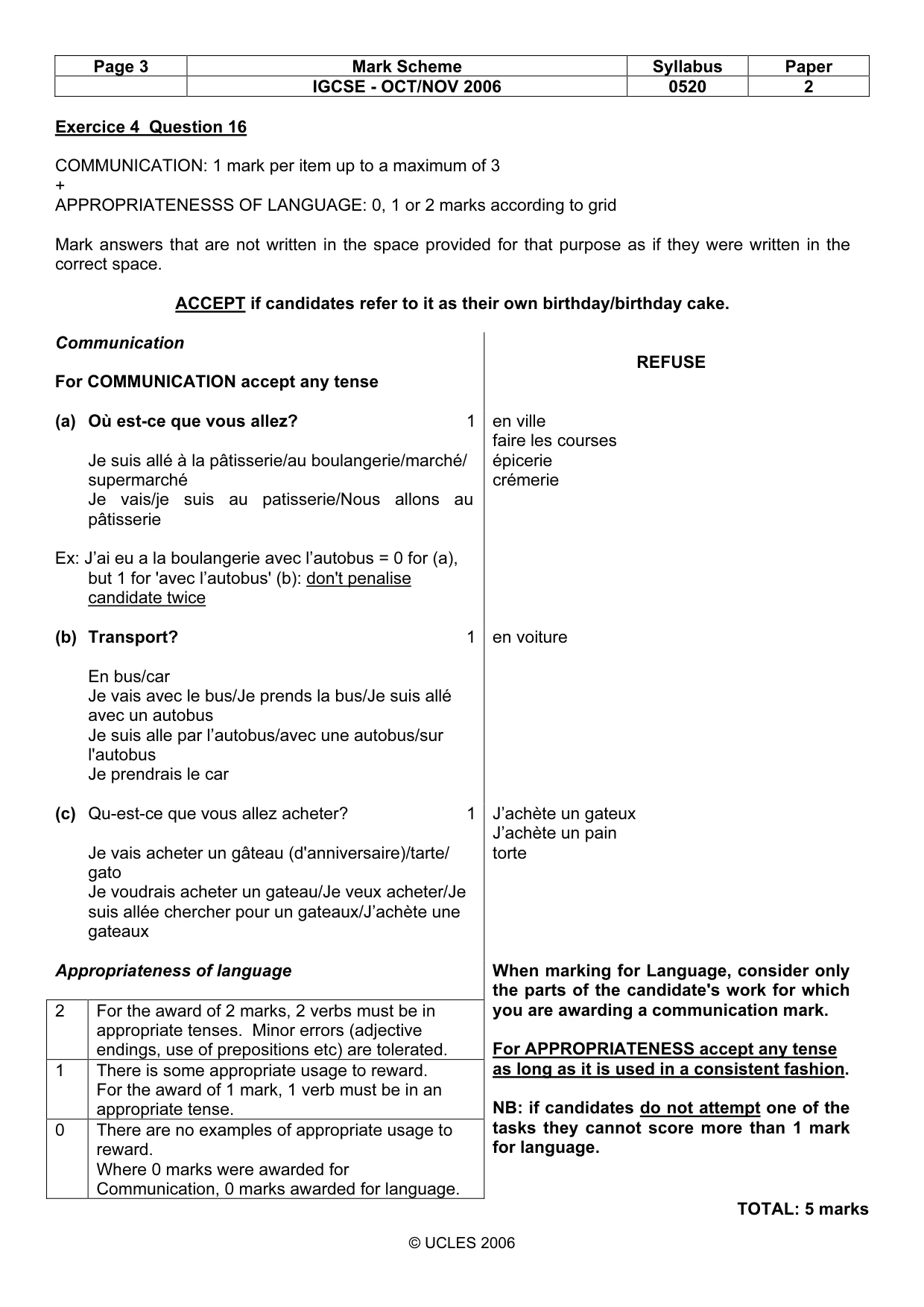 Mark scheme, page 3 of 28