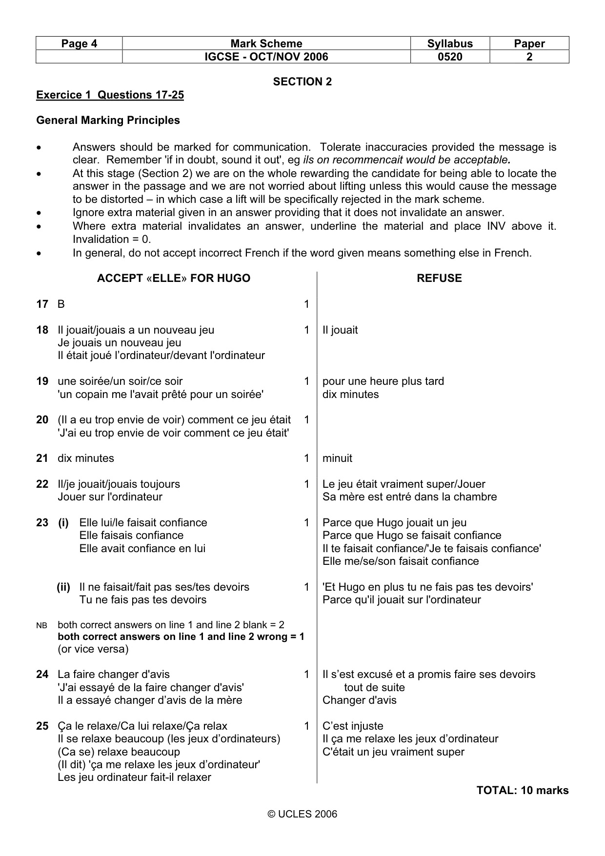 Mark scheme, page 4 of 28