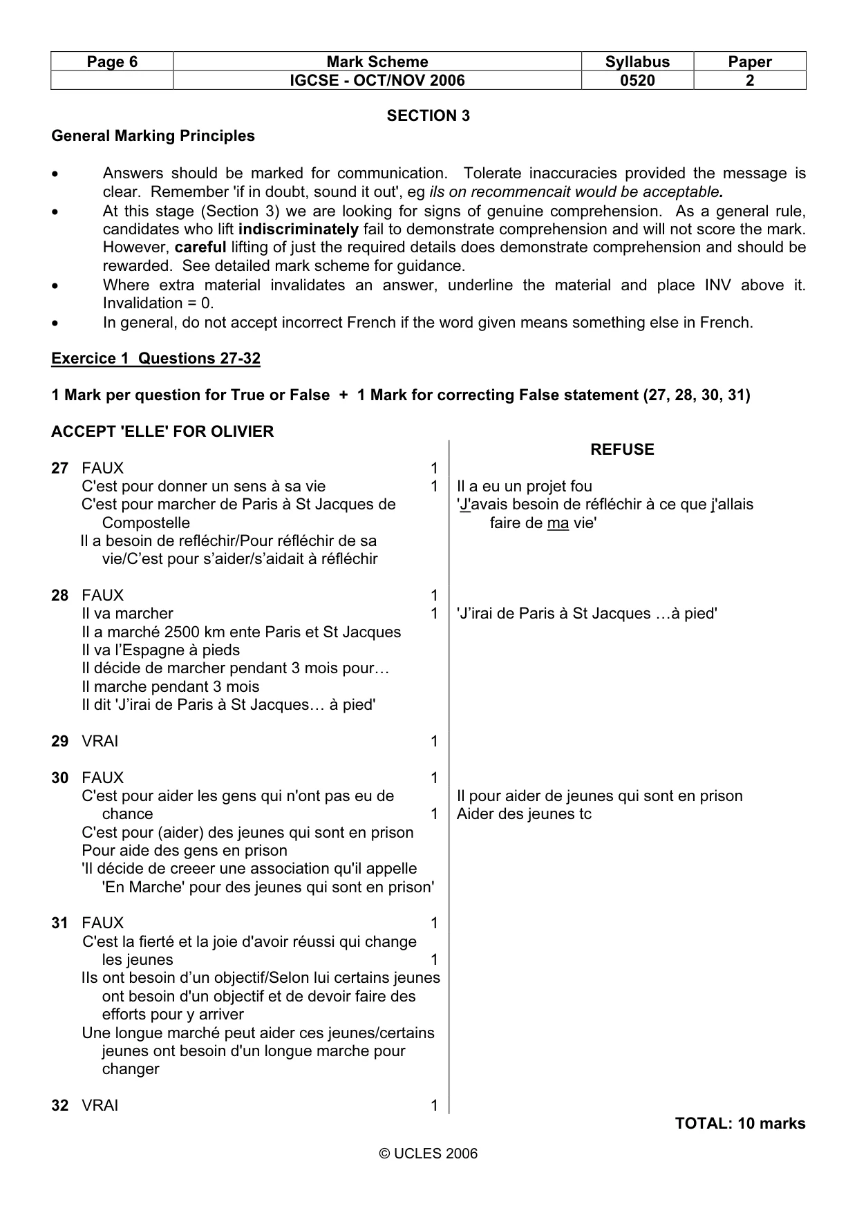 Mark scheme, page 6 of 28