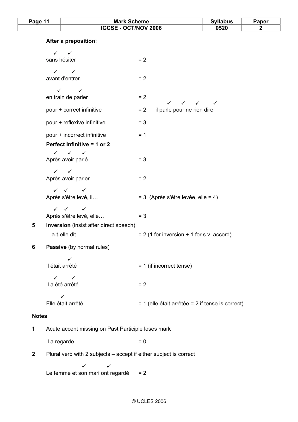 Mark scheme, page 11 of 28