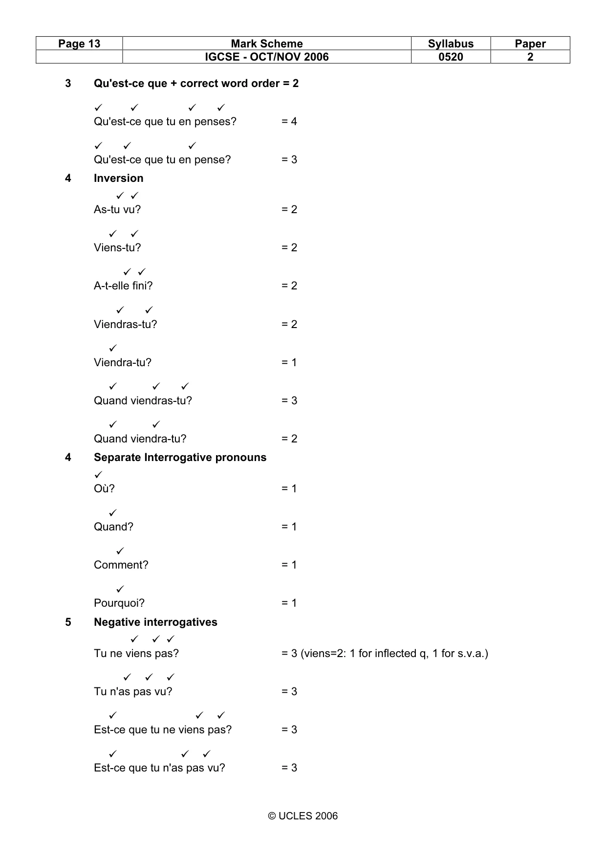 Mark scheme, page 13 of 28
