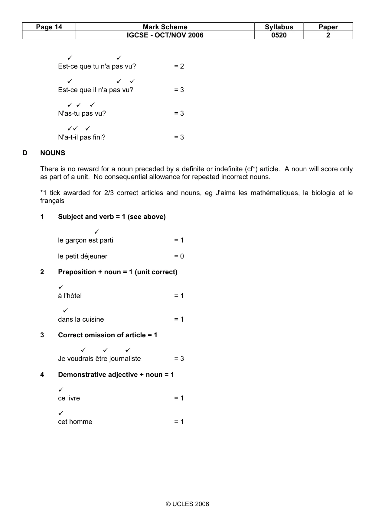 Mark scheme, page 14 of 28