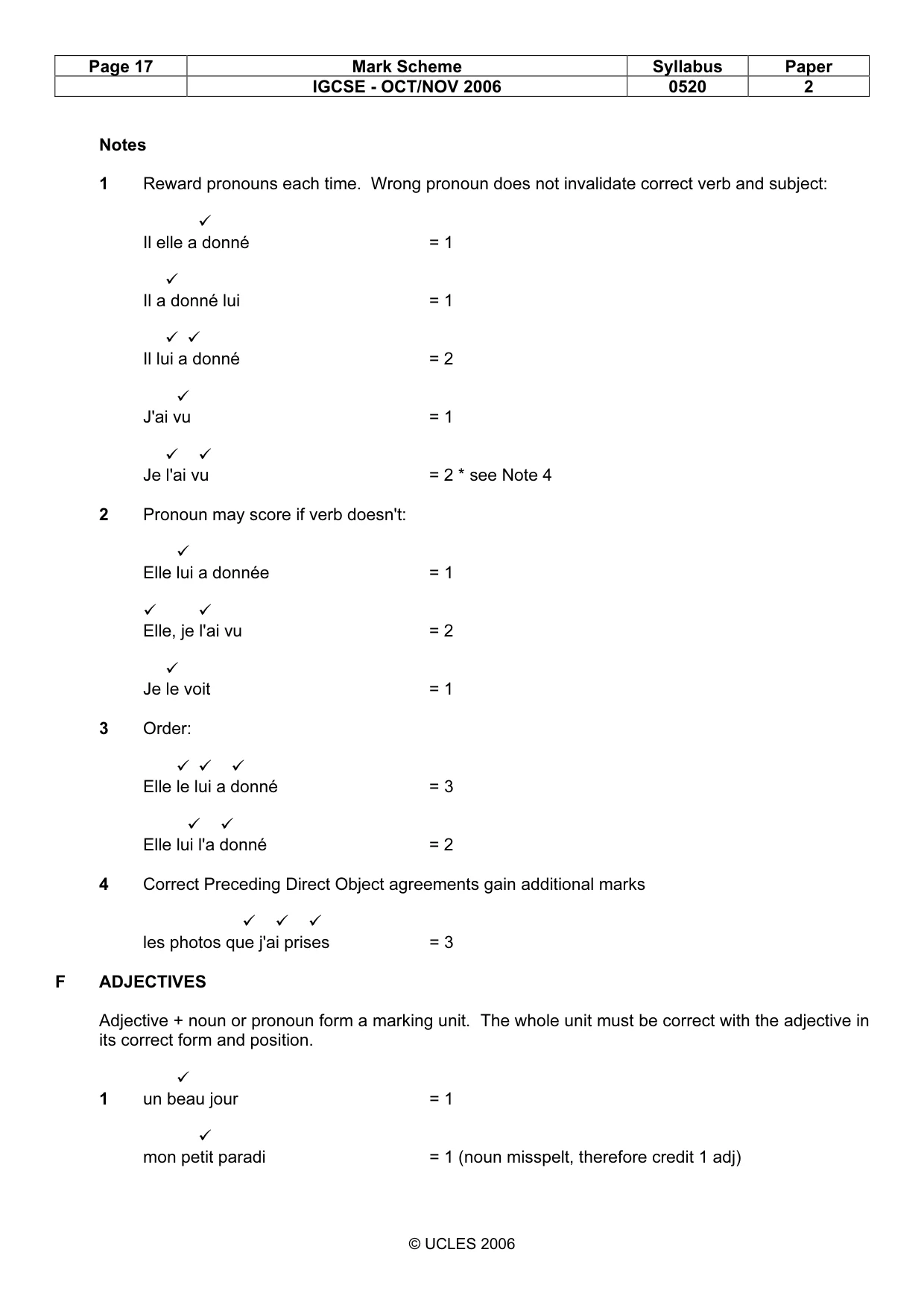 Mark scheme, page 17 of 28