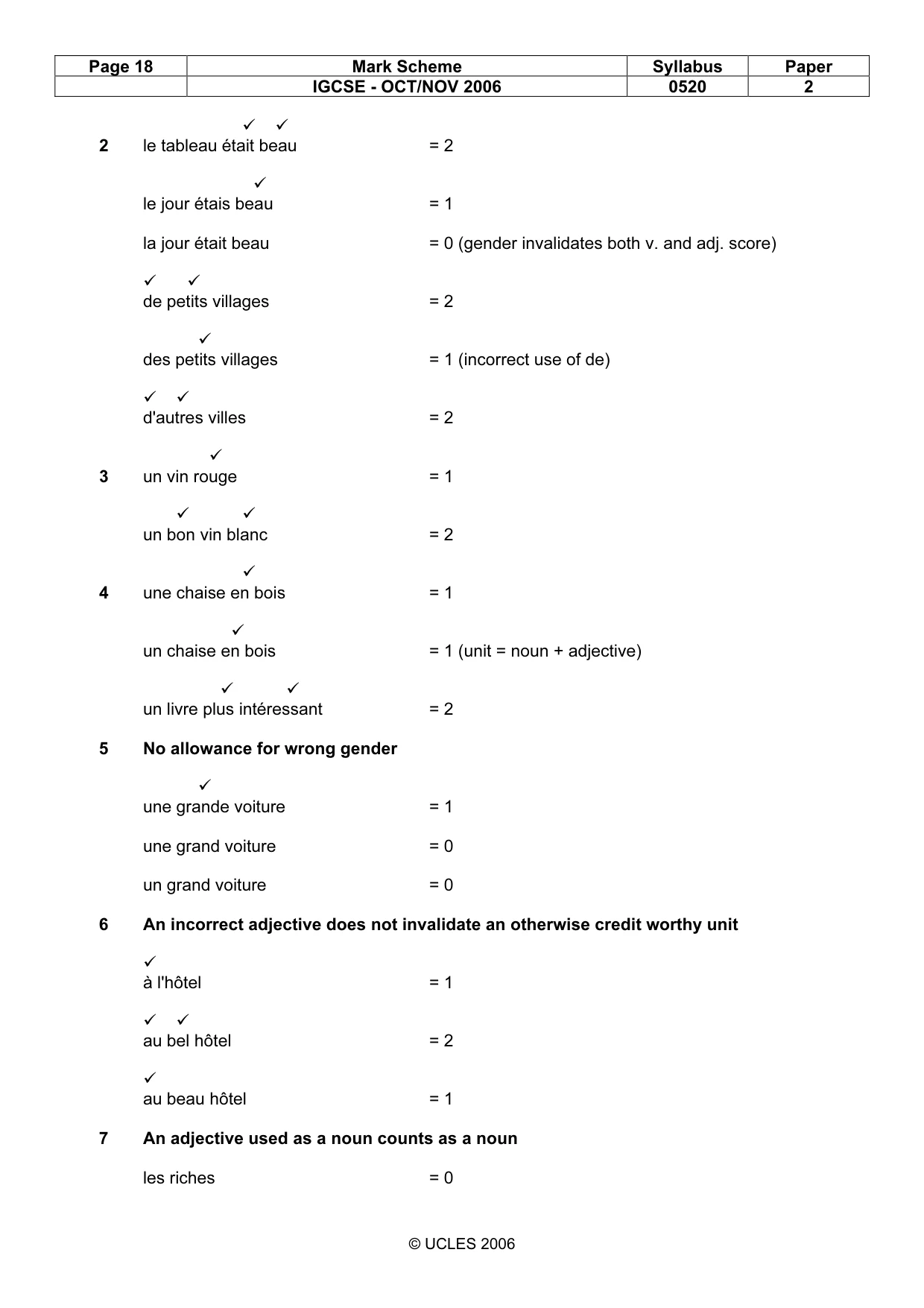 Mark scheme, page 18 of 28