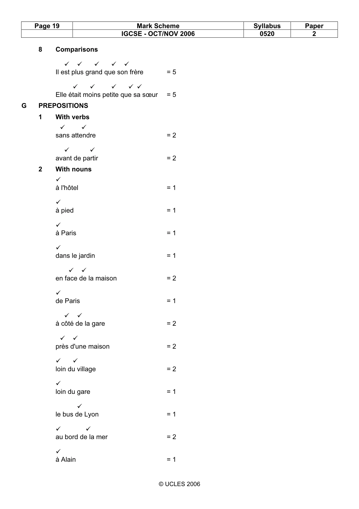Mark scheme, page 19 of 28