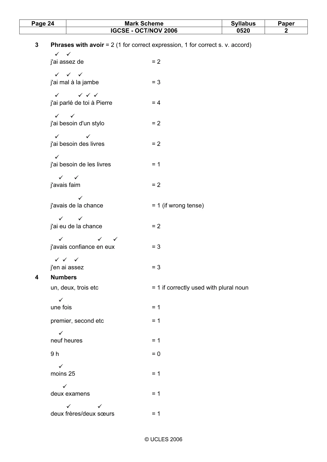 Mark scheme, page 24 of 28