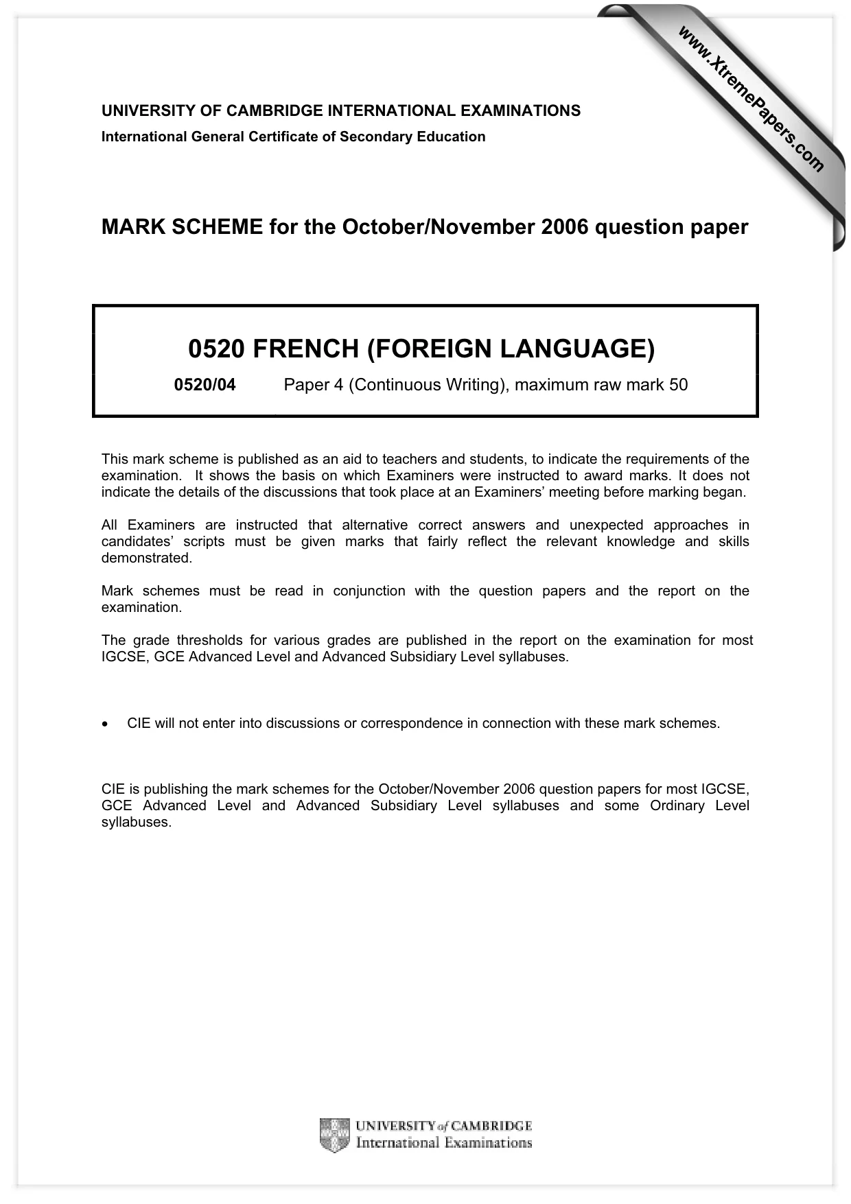 Mark scheme, page 1 of 16