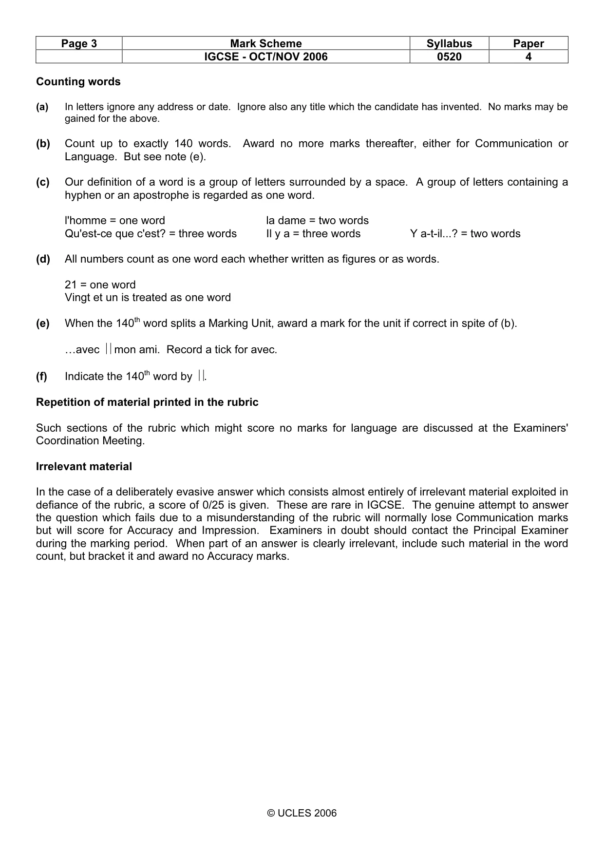 Mark scheme, page 3 of 16