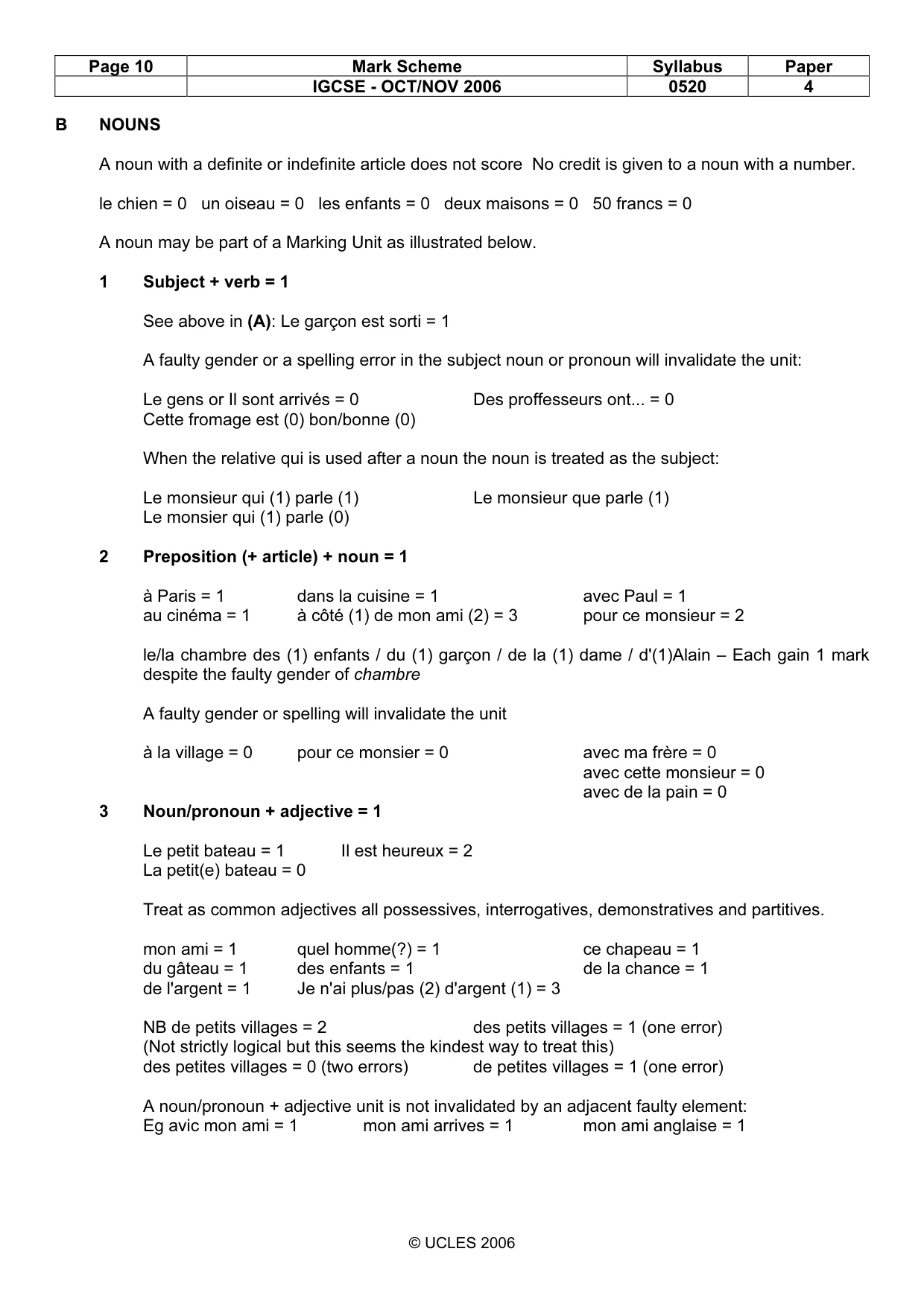 Mark scheme, page 10 of 16