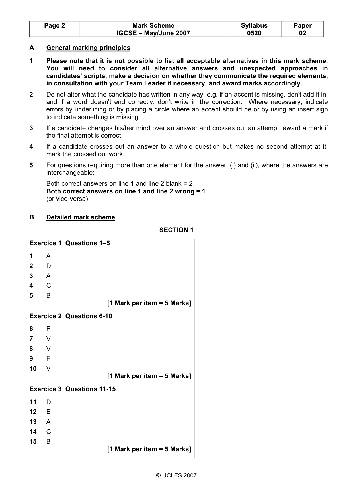 Mark scheme, page 2 of 30