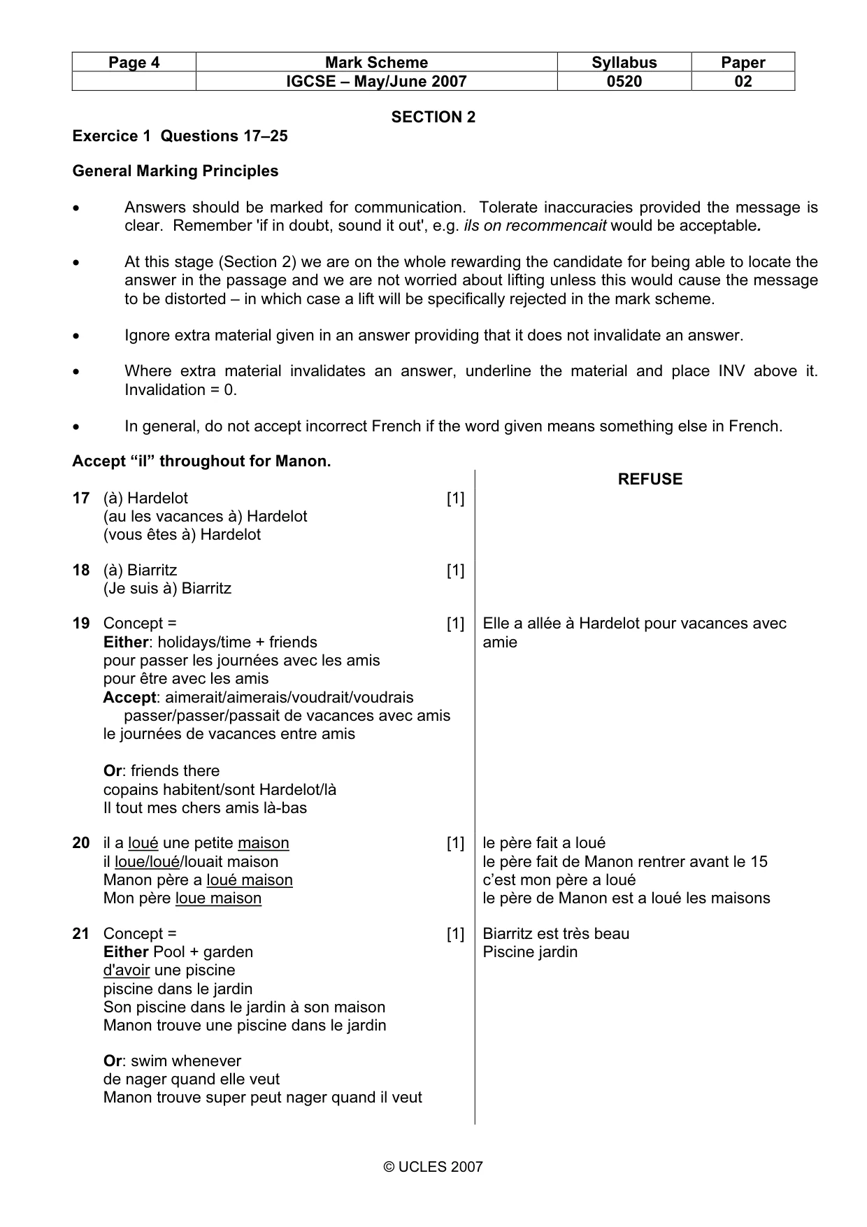 Mark scheme, page 4 of 30
