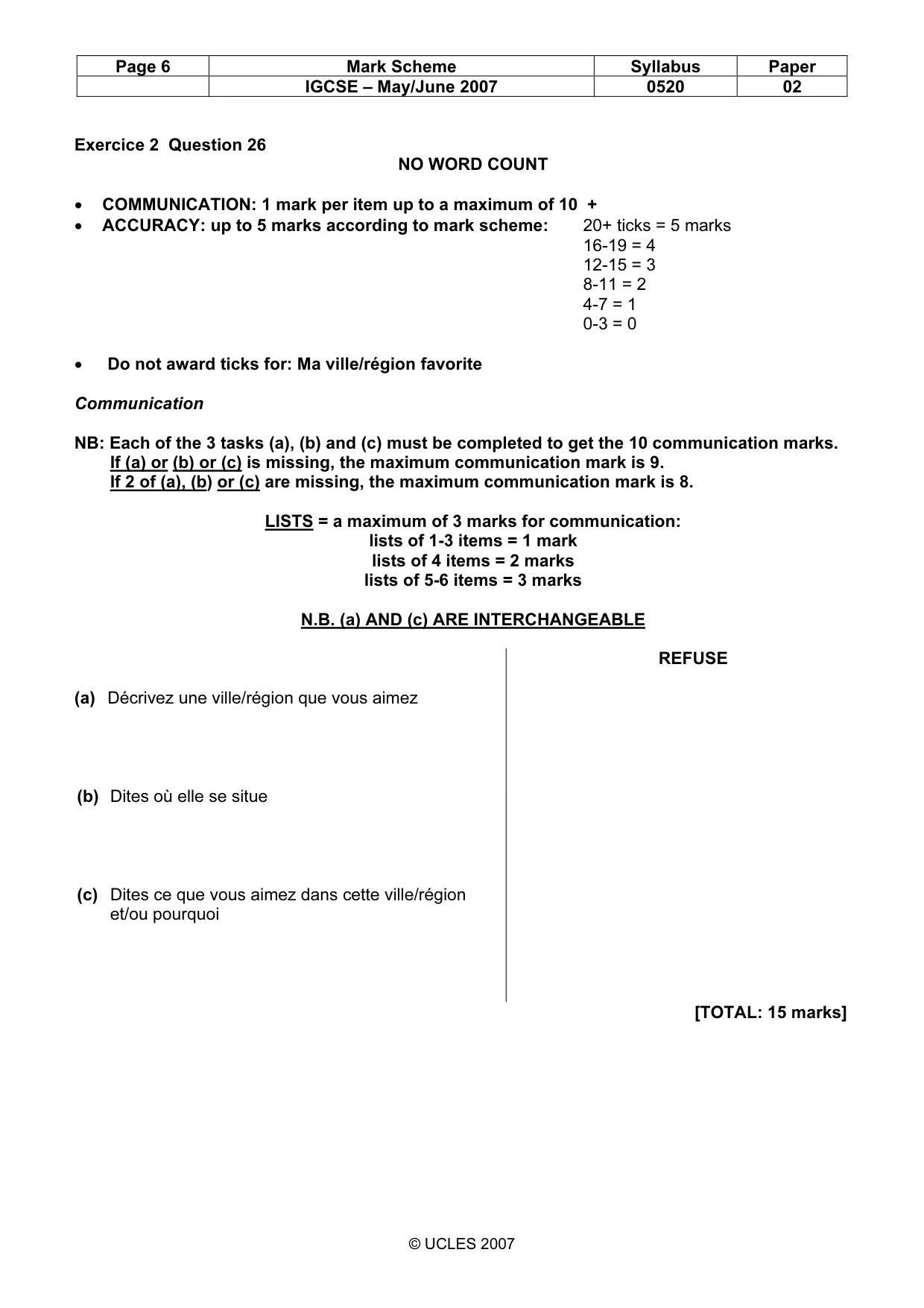 Mark scheme, page 6 of 30