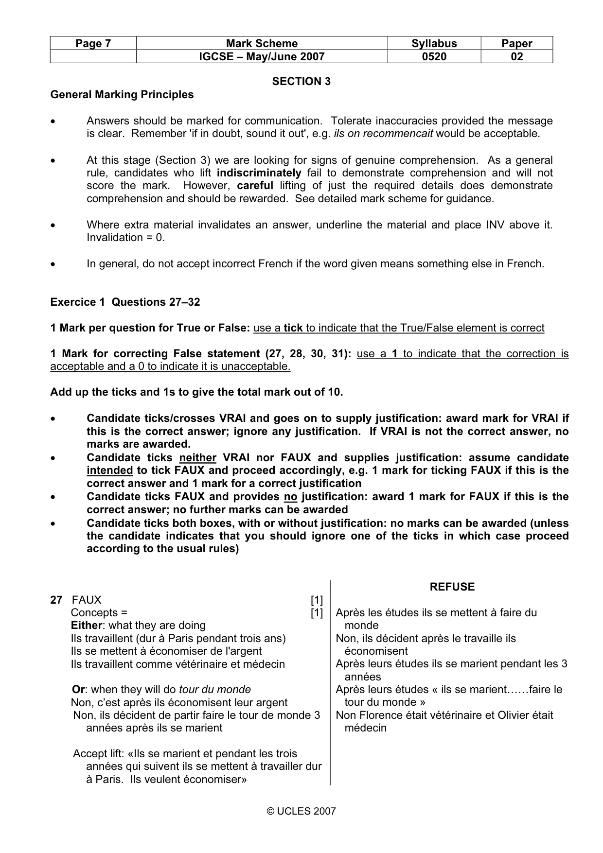 Mark scheme, page 7 of 30