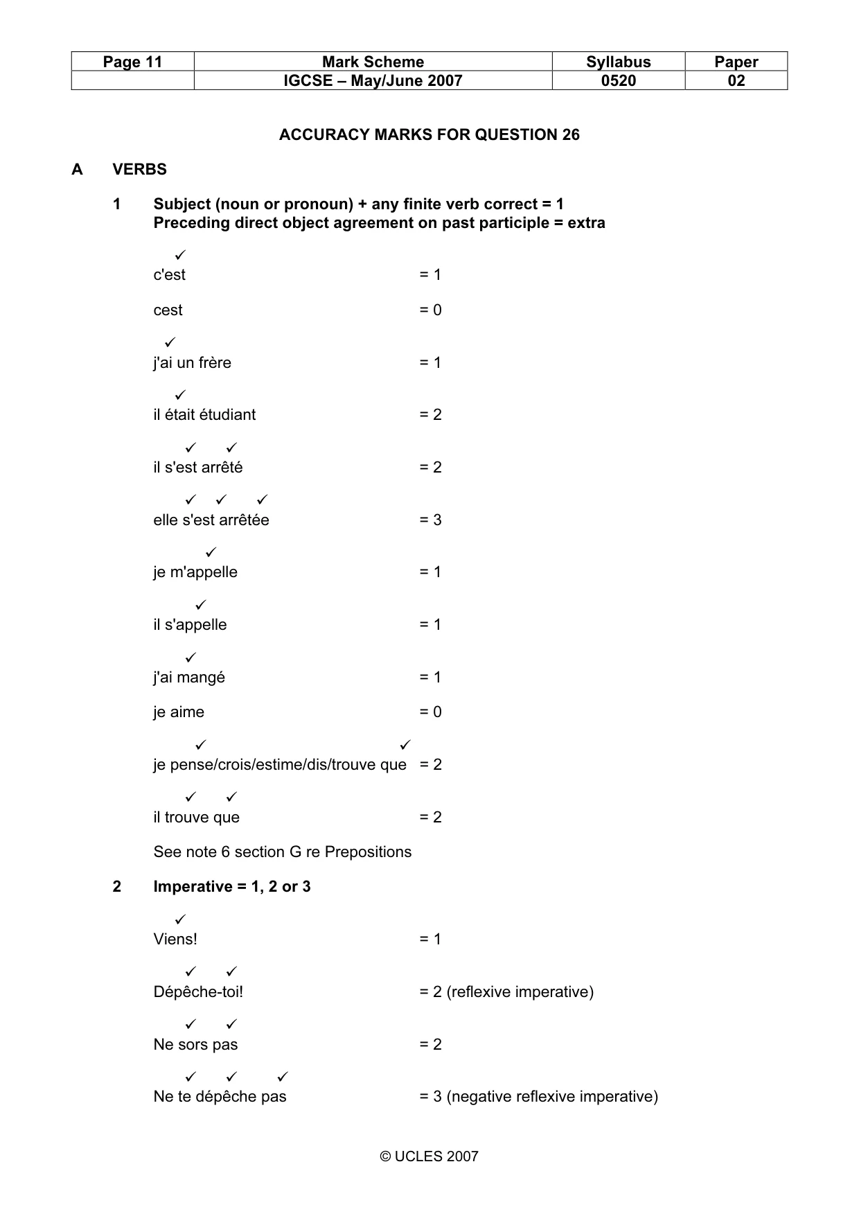 Mark scheme, page 11 of 30